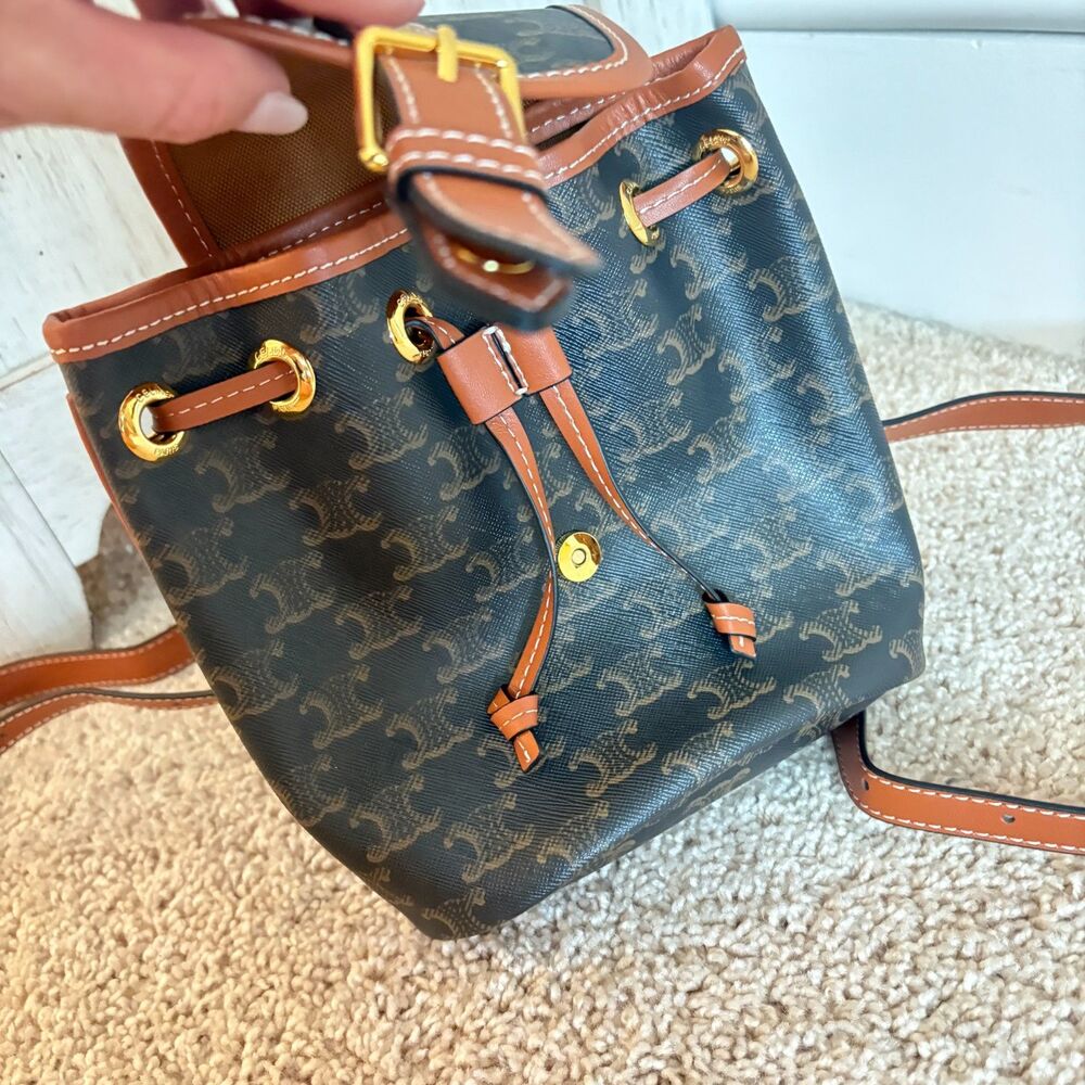 Mini Triomphe Leather Backpack - image 4